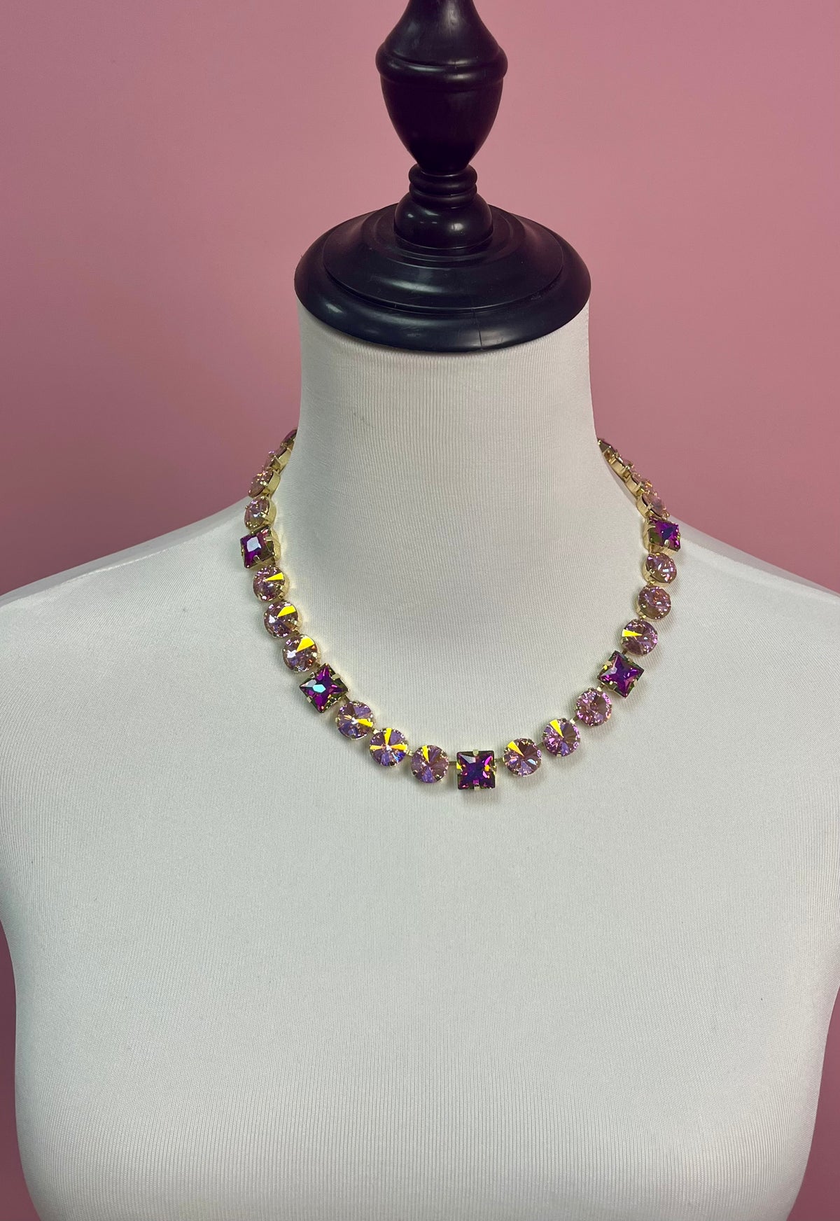 Crystal Multi Shape Magnetic Necklace- 2 Colors