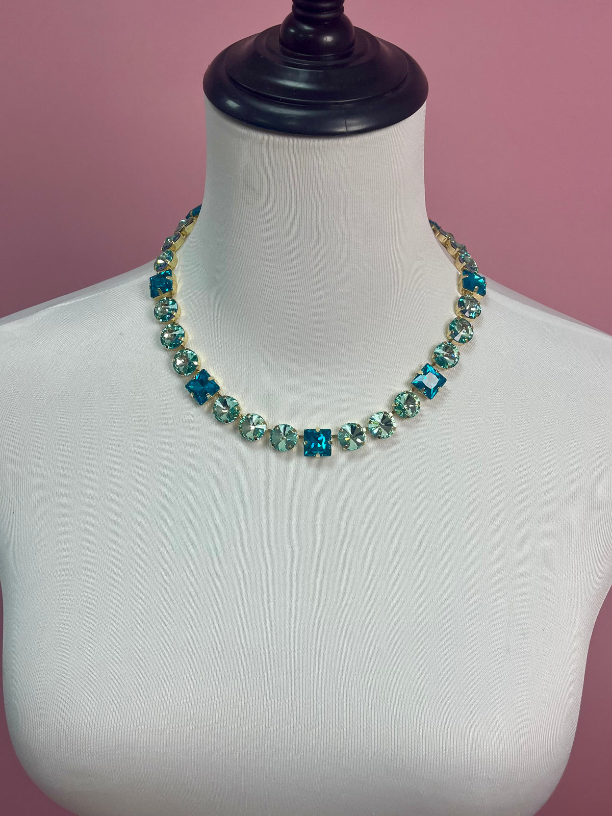 Crystal Multi Shape Magnetic Necklace- 2 Colors
