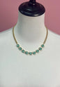 Aqua Crystal Adjustable Necklace