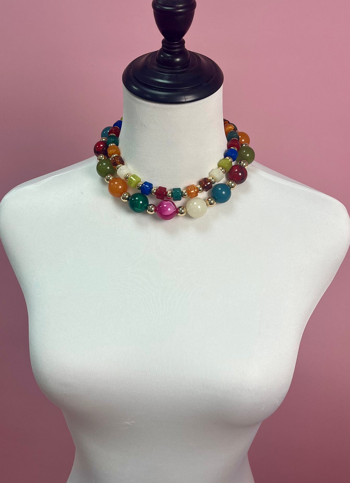 Large Colorful Bead Magnetic Necklace