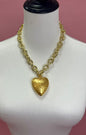 Luxe Gold Oval Textured Magnetic Necklace