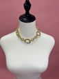 Luxe Gold Multi-Oval Statement Chain Magnetic Necklace