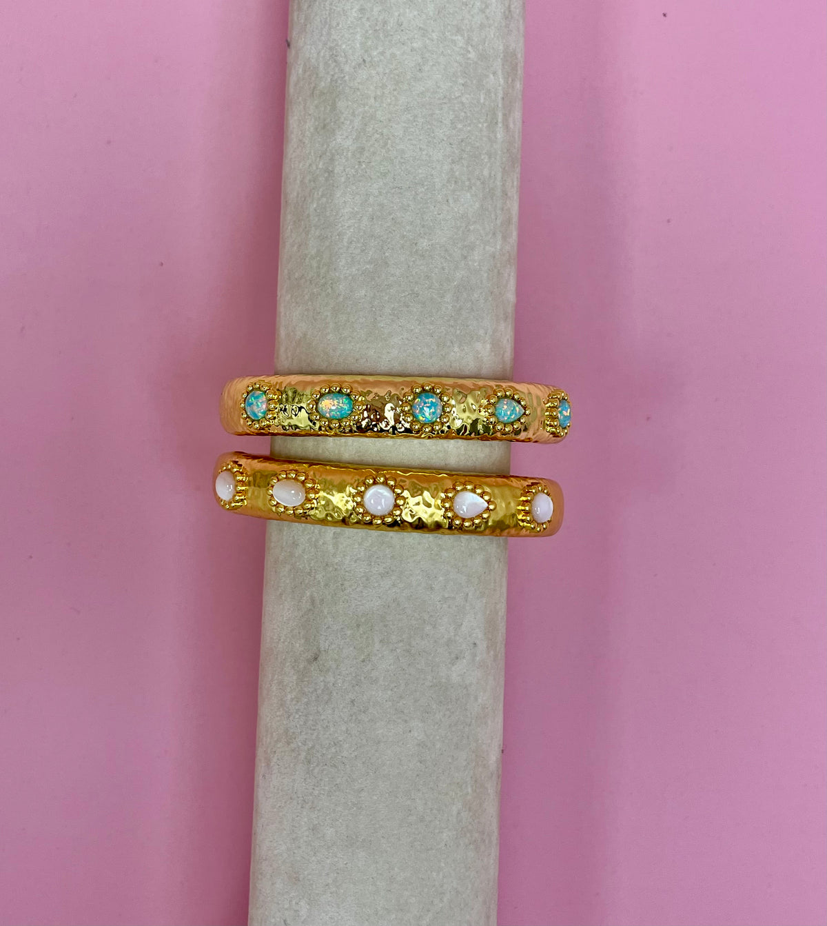 Gold Luxe Celestial Open Clasp Bangle (Two Colors)