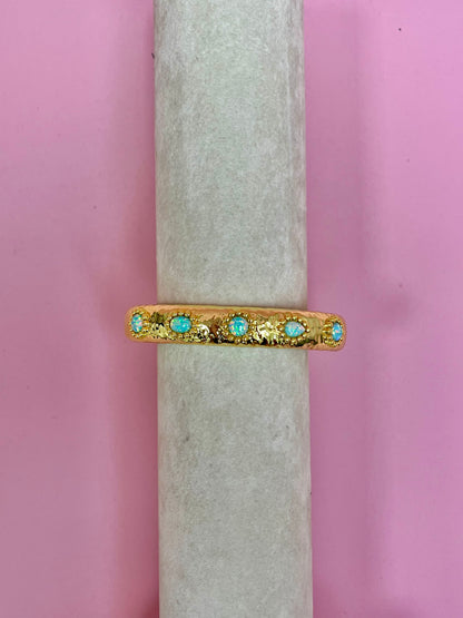 Gold Luxe Celestial Open Clasp Bangle (Two Colors)