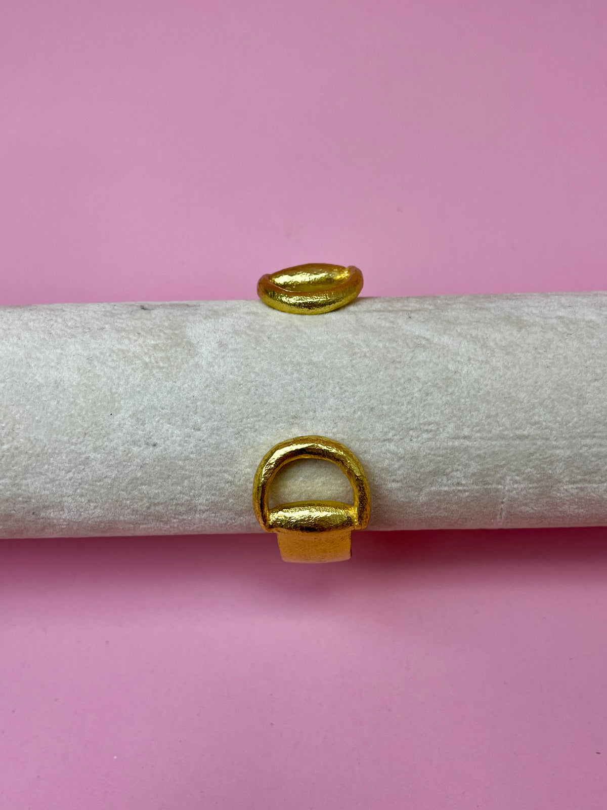 Luxe Hammered Gold Loop Cuff