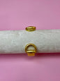 Luxe Hammered Gold Loop Cuff