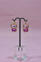 Two Tone Pink Luxe Crystal Earrings
