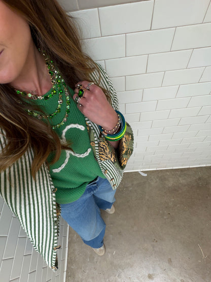 Heather Welper Green Crystal Luxe Magnetic Necklace