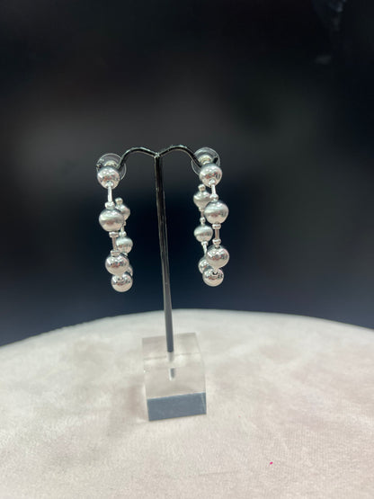 Bead Hoop Earrings (Gold & Silver) FS