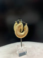 Textured chunky gold hoop