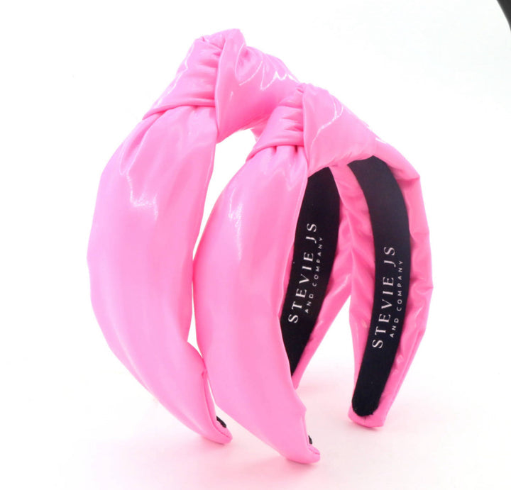 Patent Pink Knotted Headband (2 sizes)