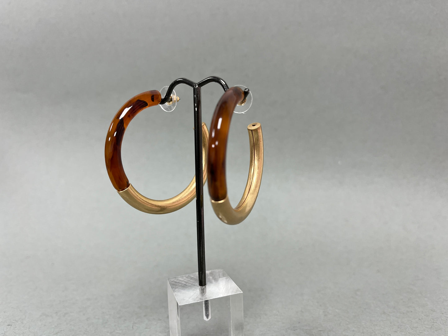Tortoise Shell & Gold Hoops