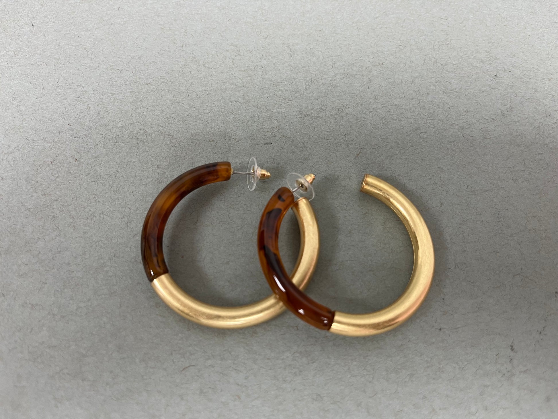 Tortoise Shell & Gold Hoops