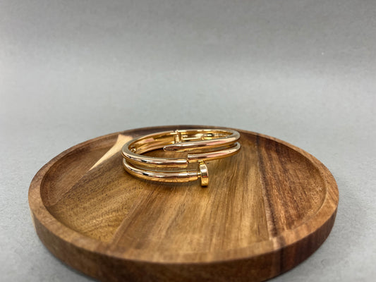 Nail Hinged Cuff- Gold