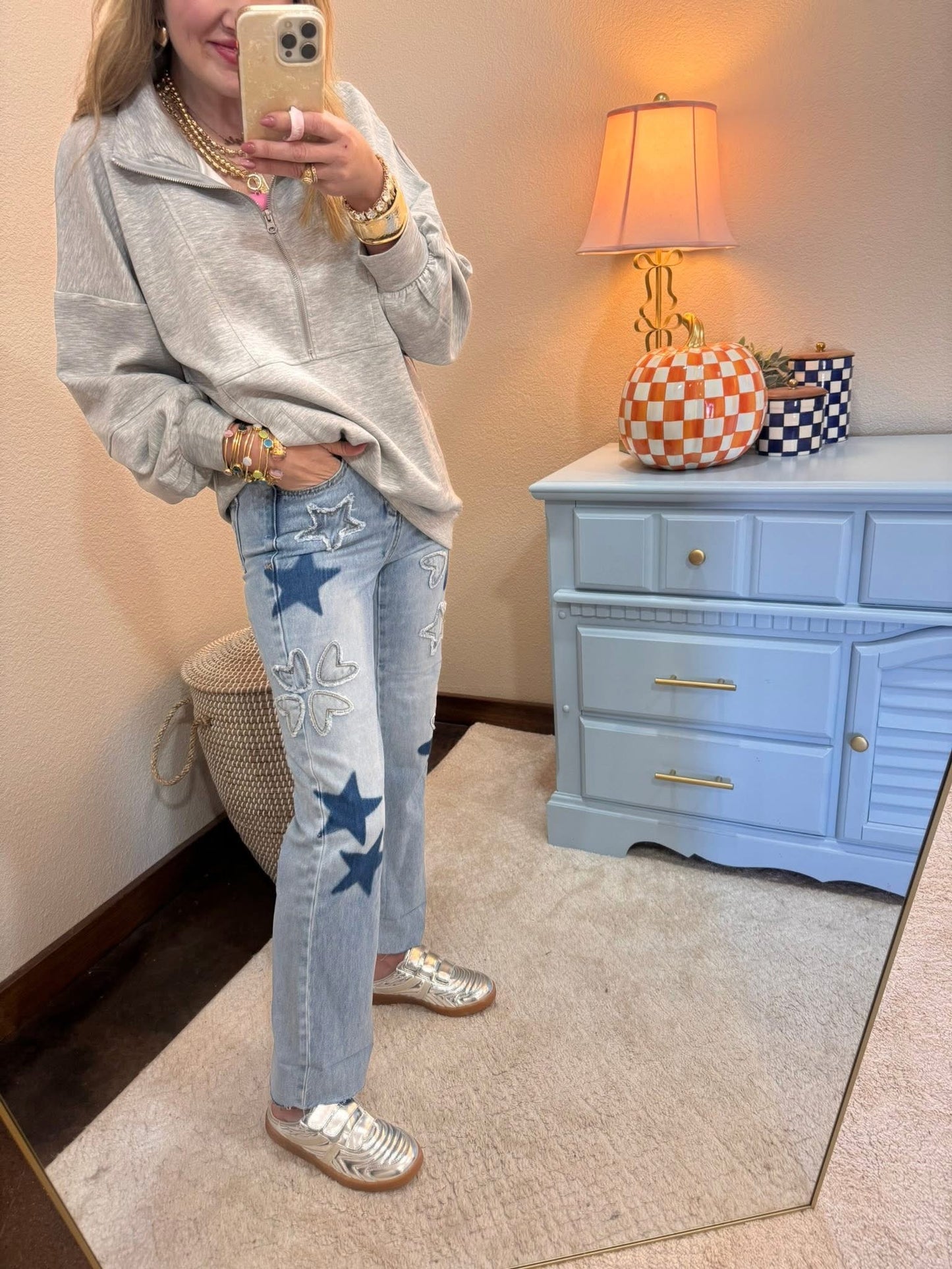 Gray Scuba Half Zip Top