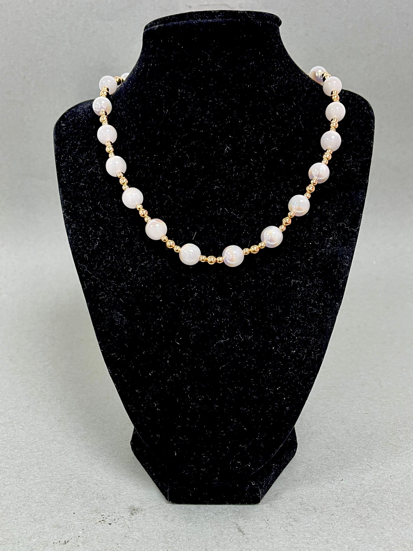 White Spaced Magnetic Necklace