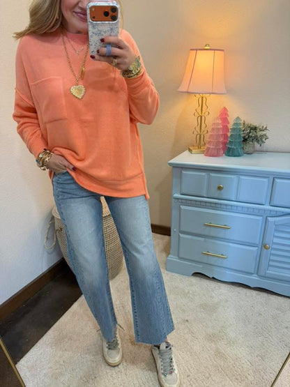 Coral Melange Long Sleeve