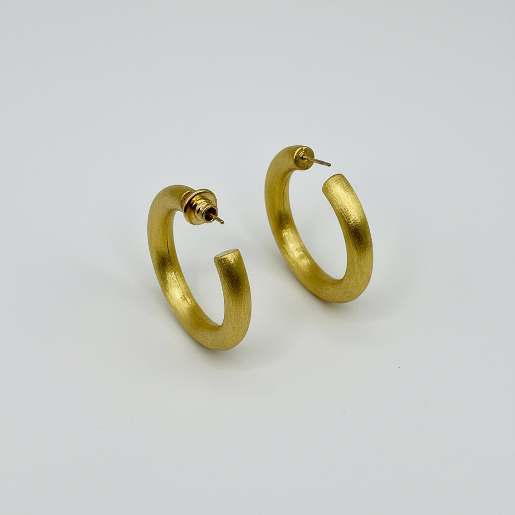 Chambord Thick Hoop Earrings- Gold