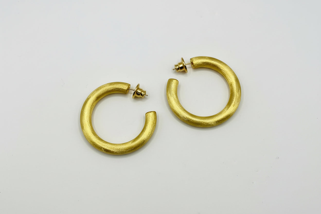 Chambord Thick Hoop Earrings- Gold