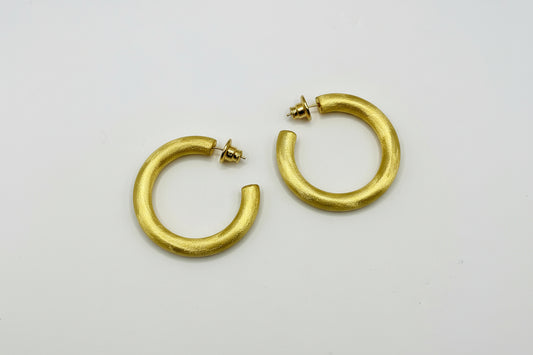 Chambord Thick Hoop Earrings- Gold