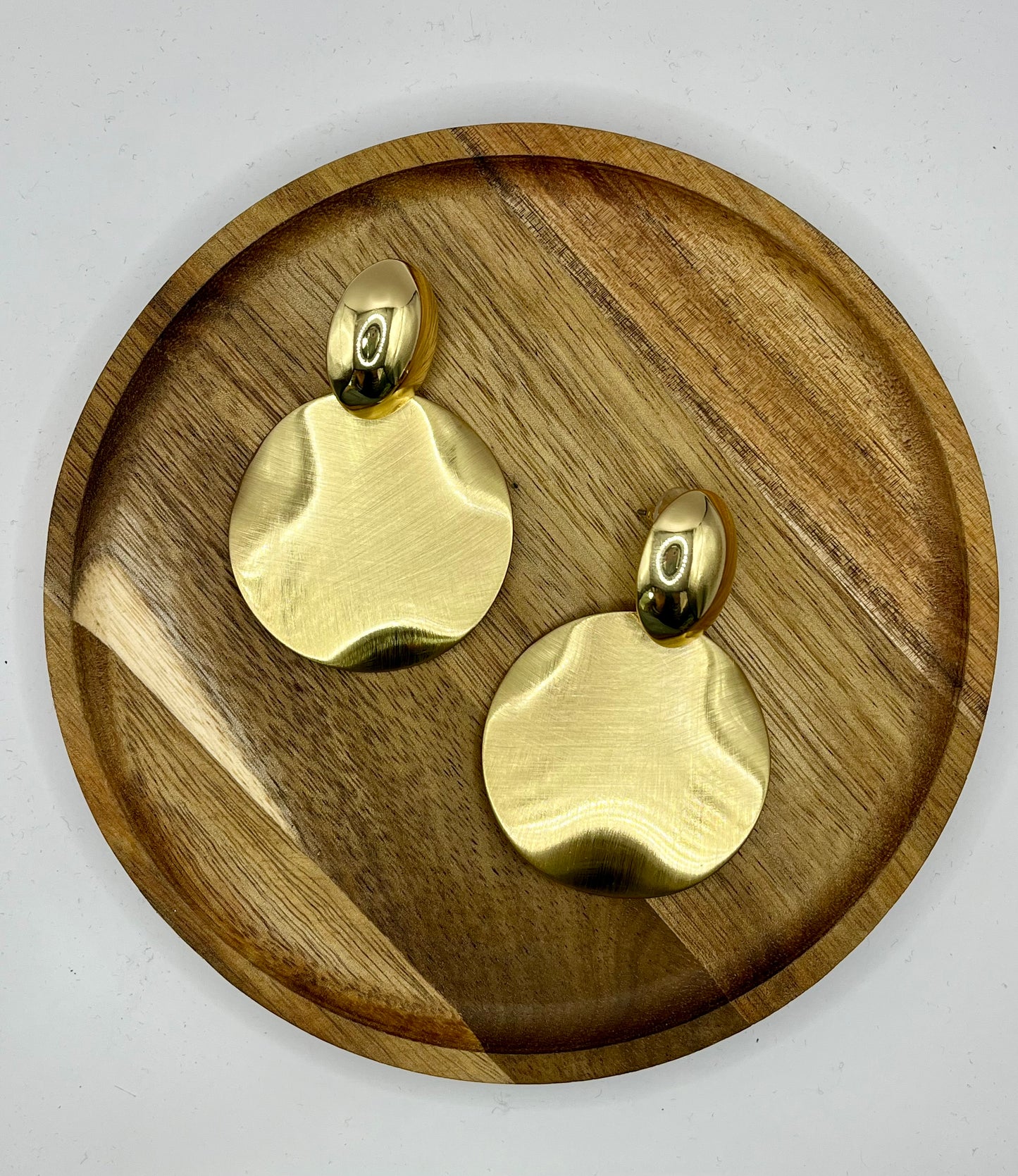 Double Circle Gold Earrings