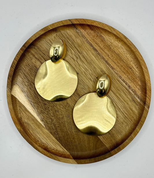 Double Circle Gold Earrings