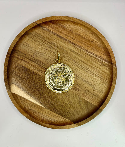 Bee Coin Charm Pendant