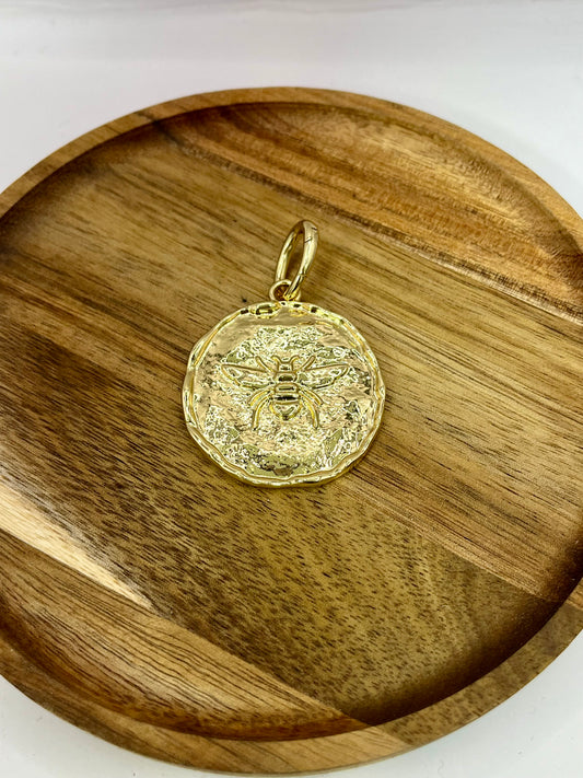 Bee Coin Charm Pendant