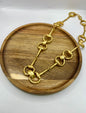 24K Vintage Horsebit Necklace (Silver and Gold)