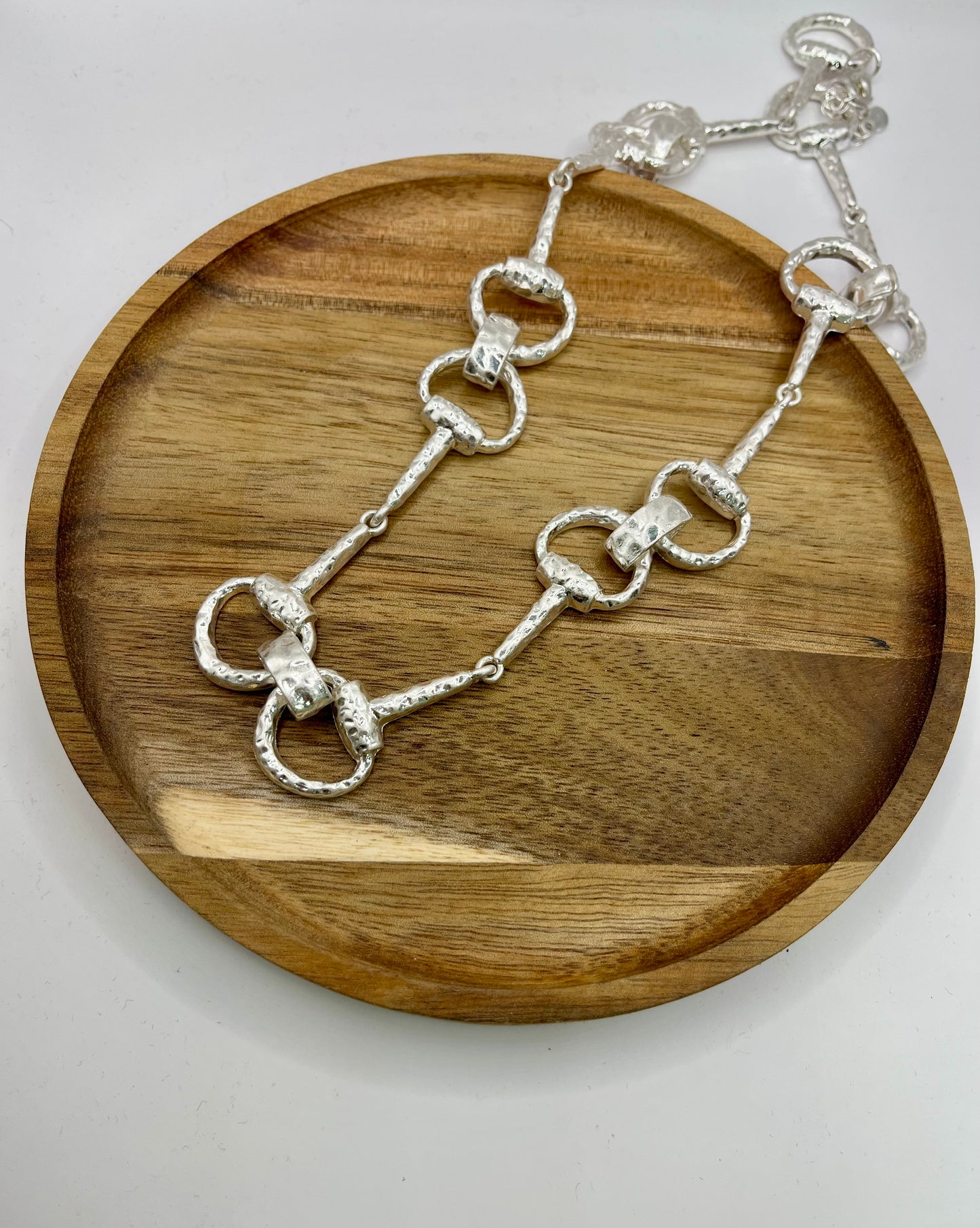 24K Vintage Horsebit Necklace (Silver and Gold)