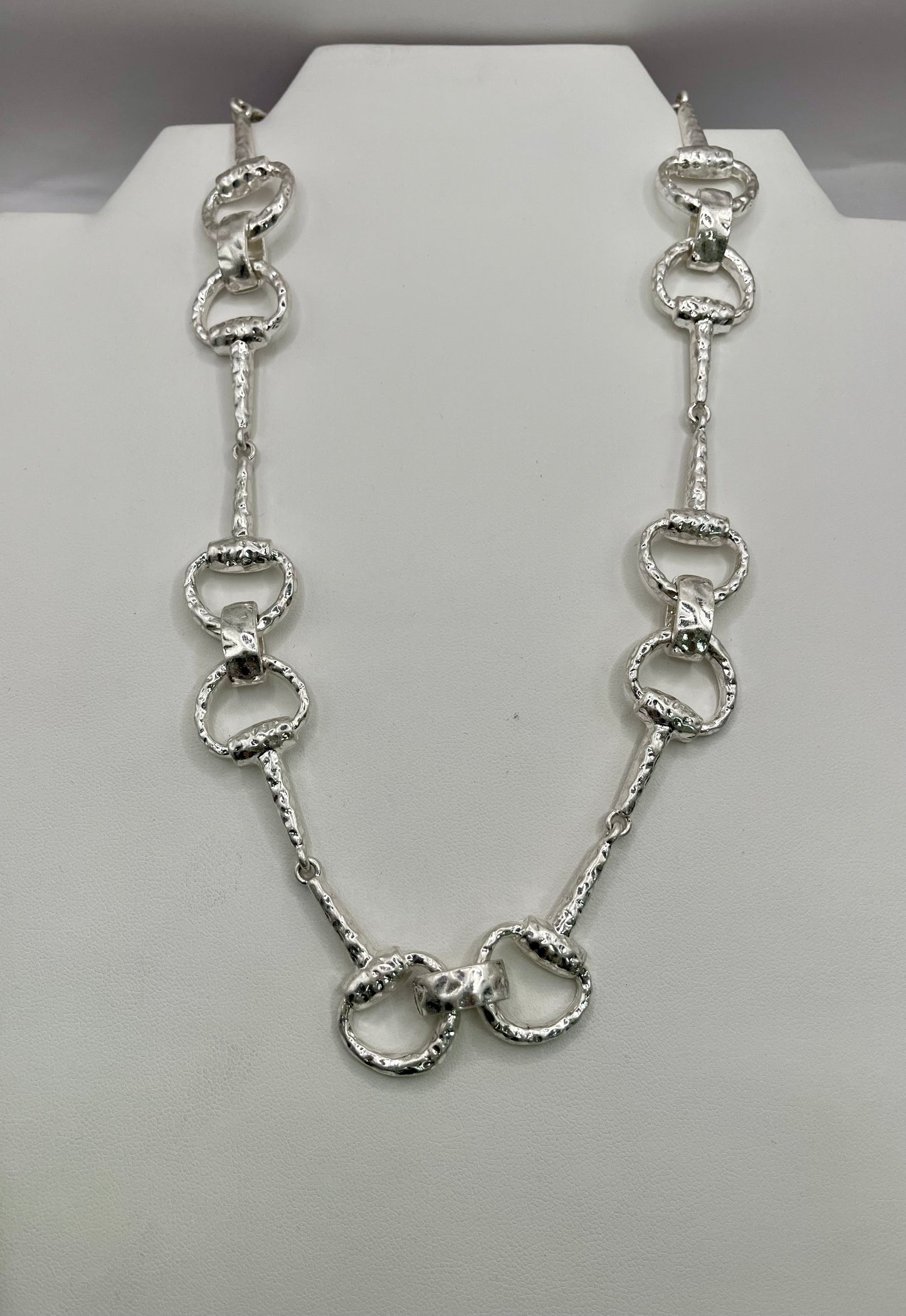 24K Vintage Horsebit Necklace (Silver and Gold)