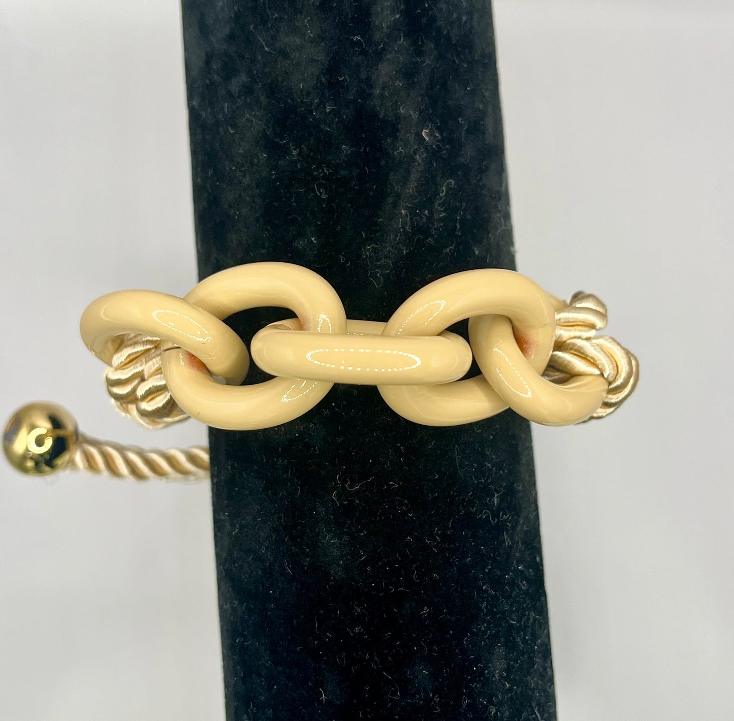 Natural Colored Coated Link Bracelet