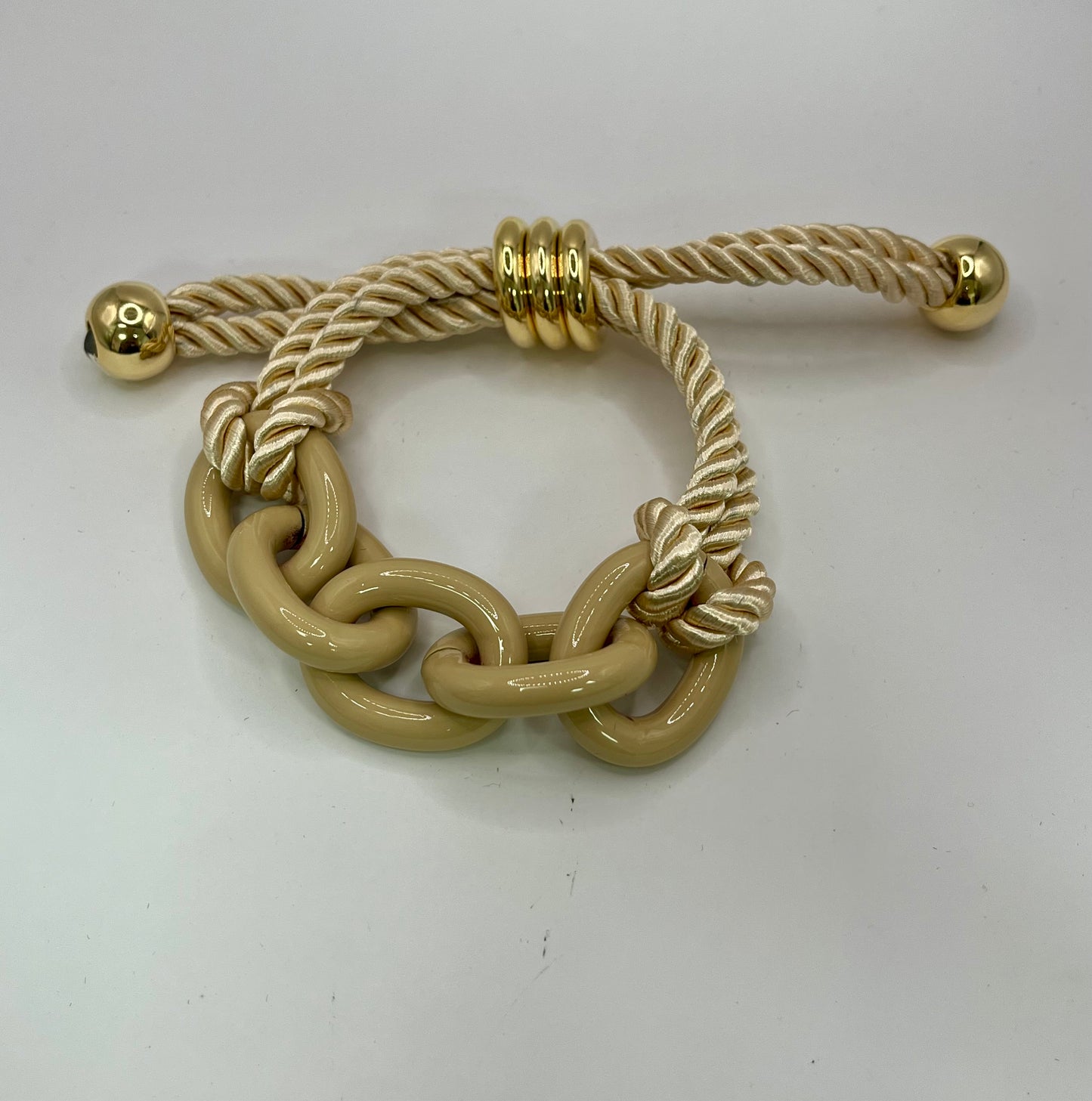 Natural Colored Coated Link Bracelet