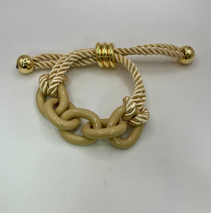 Natural Colored Coated Link Bracelet