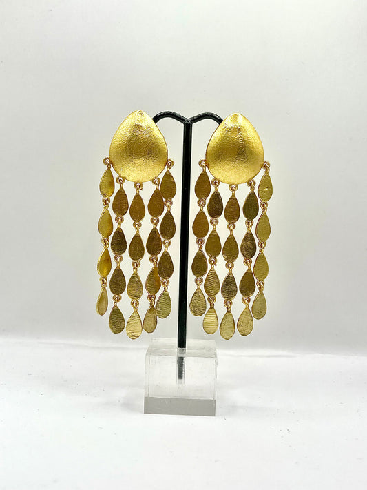 Antique Luxe Teardrops Dangle Stud Earrings