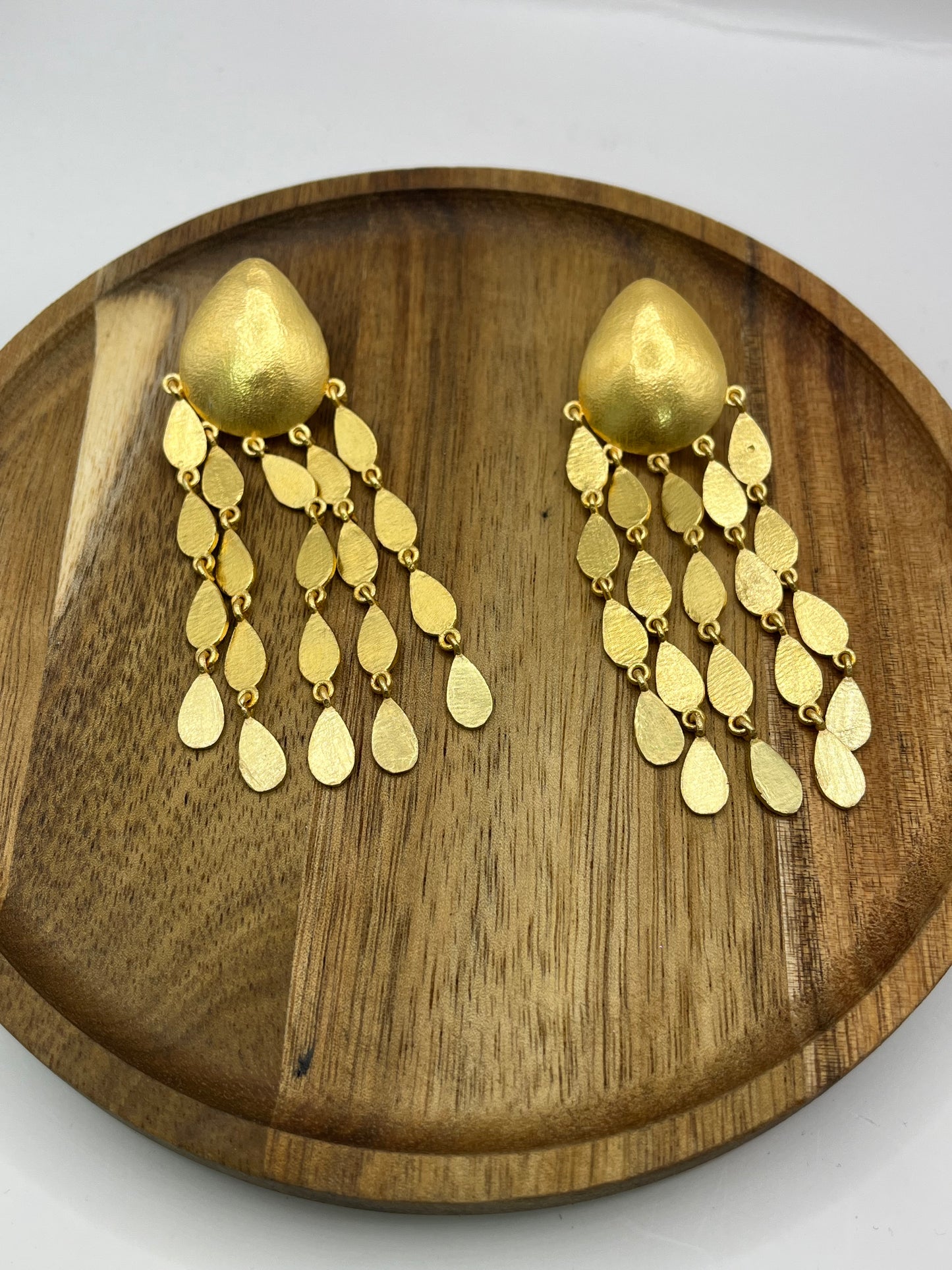 Antique Luxe Teardrops Dangle Stud Earrings FS