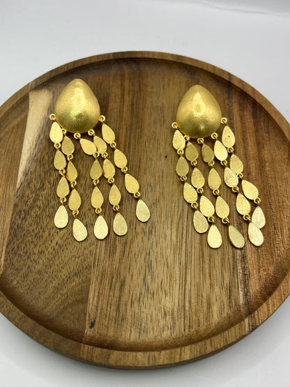 Antique Luxe Teardrops Dangle Stud Earrings FS