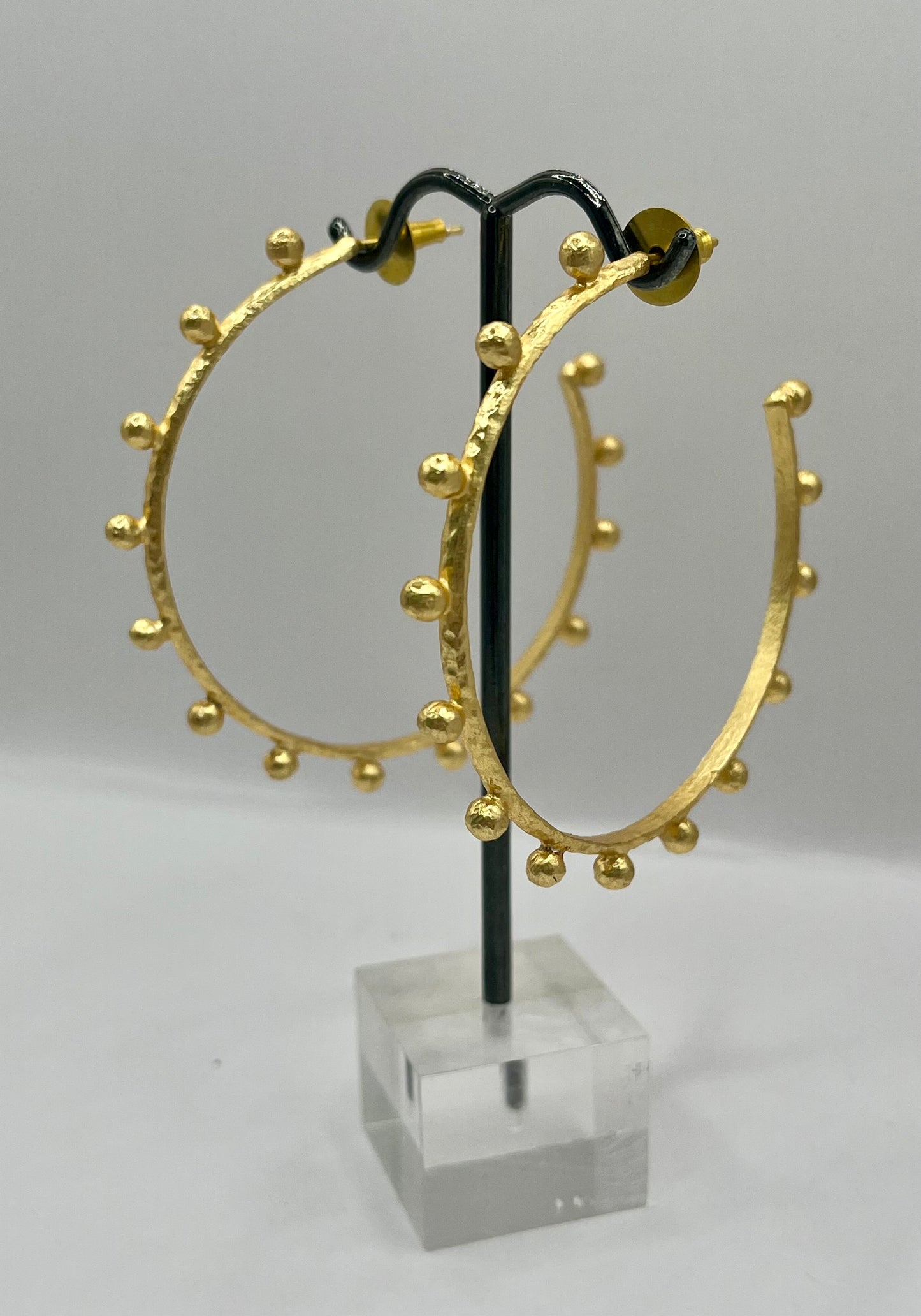 Luxe Antique Ball Studded Hoops