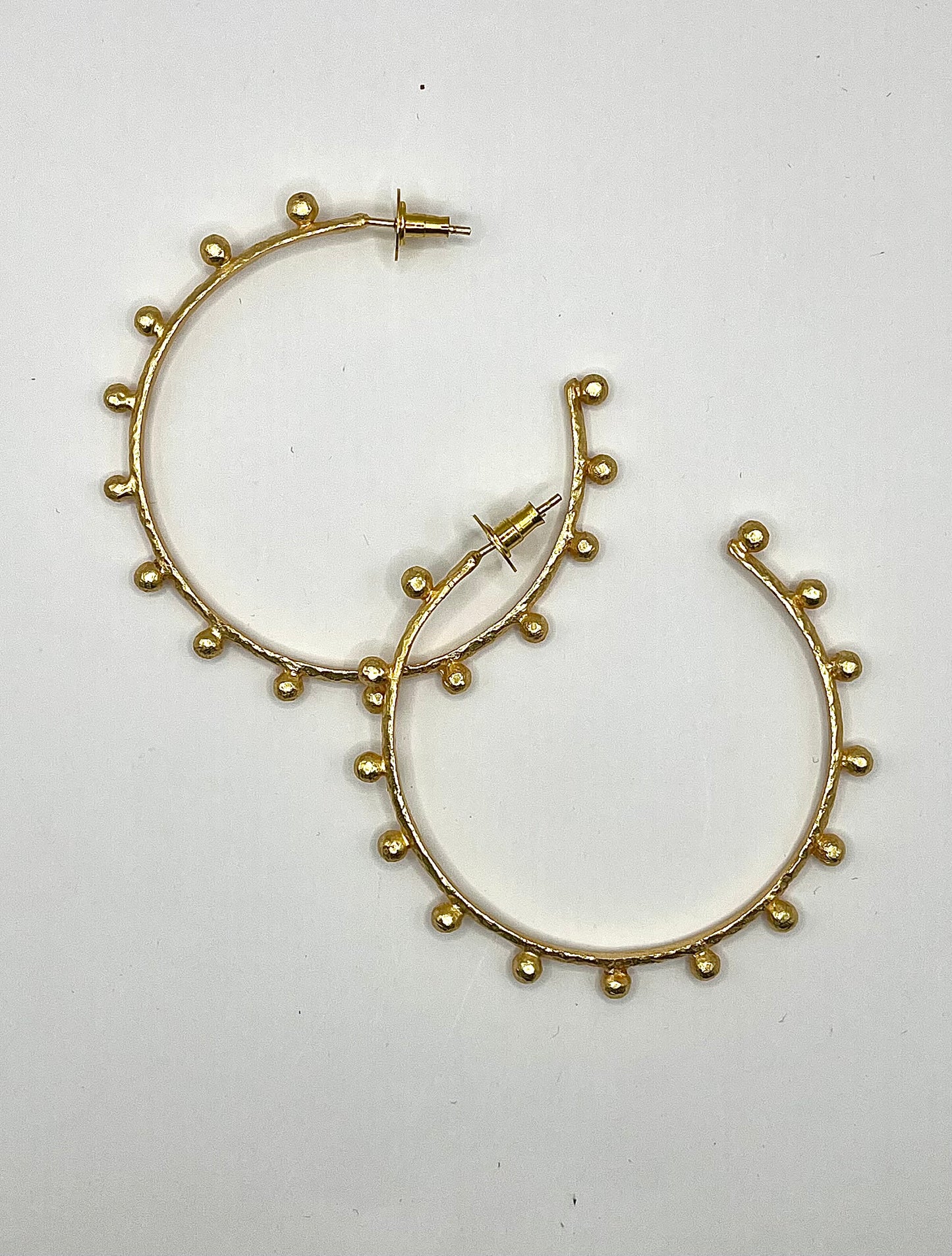 Luxe Antique Ball Studded Hoops