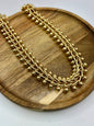 Linked Oval Necklace (Silver and Gold)