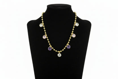 Lux Crystal Drop Down Necklace