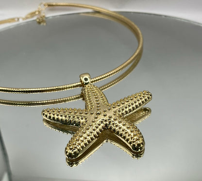 Gold Starfish Necklace