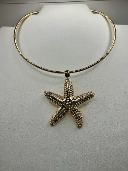 Gold Starfish Necklace