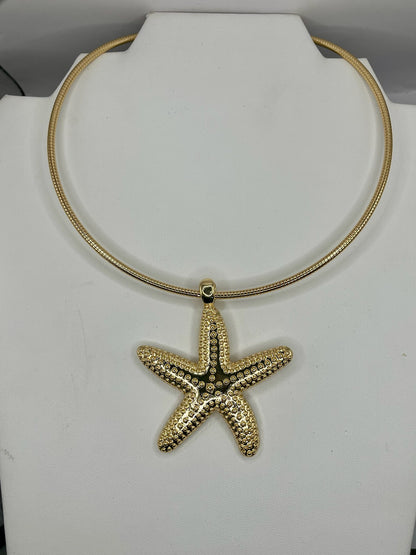 Gold Starfish Necklace