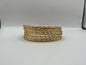 Set of 10 Textured Bangle Set (silver and gold)