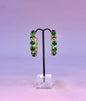 Heather Welper Luxe Green Crystal Hoops