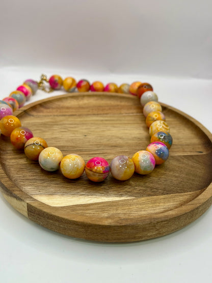 Agate Bead Necklace (2 colors!)