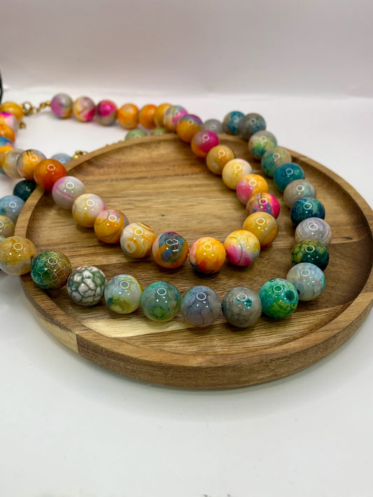Agate Bead Necklace (2 colors!)