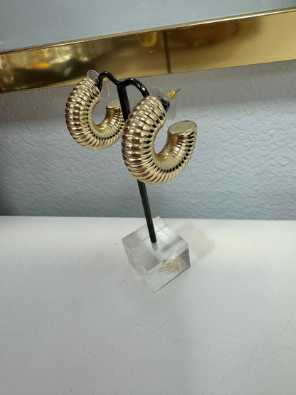 Cable Style Chunky Hoop (silver and gold!) FS
