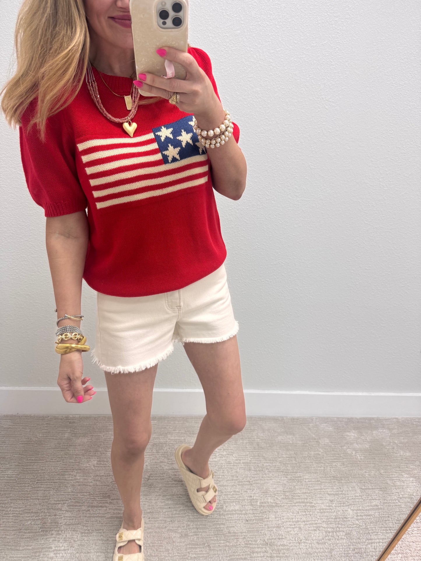 American Flag Sweater Top FS